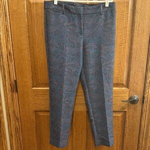 Talbots Hampshire Multicolor Paisley Trousers 10